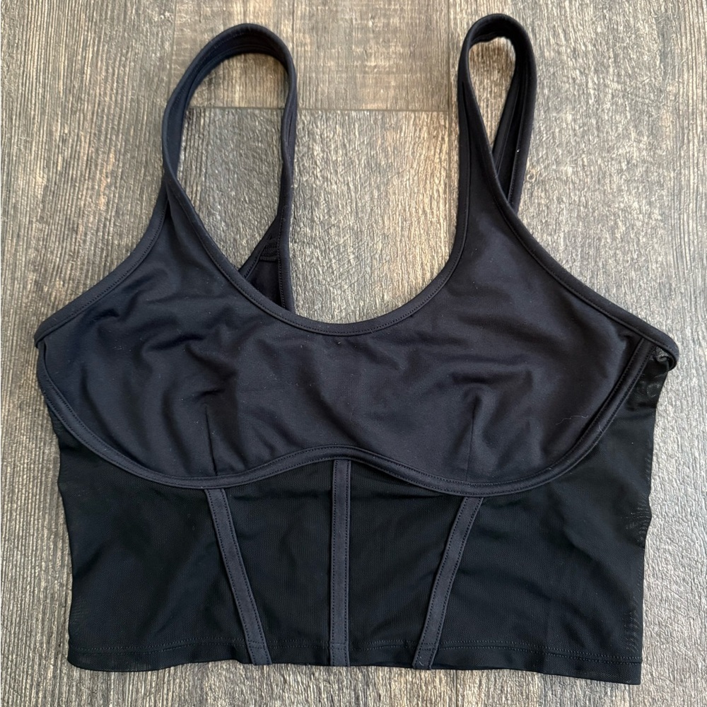 Alo Yoga Airbrush Mesh Corset Tank Top